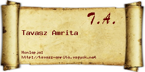 Tavasz Amrita névjegykártya